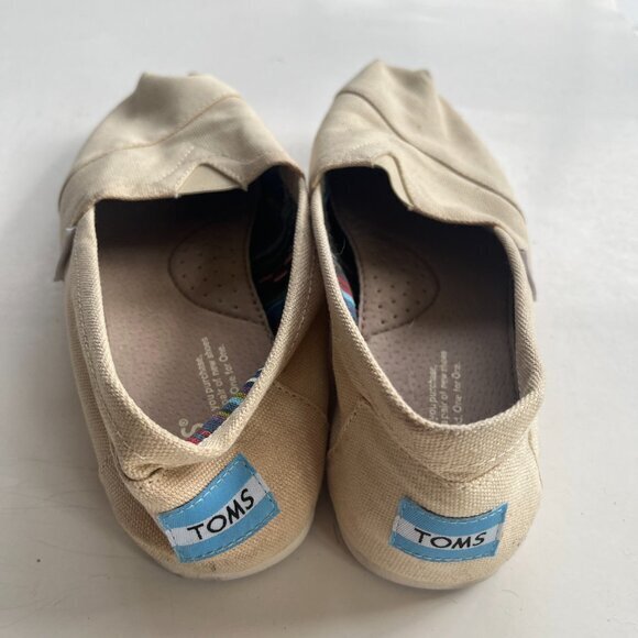 TOMS Classic Alpargata Natural shoes Slip On Flats Womens Size 8.5 - Picture 3 of 5